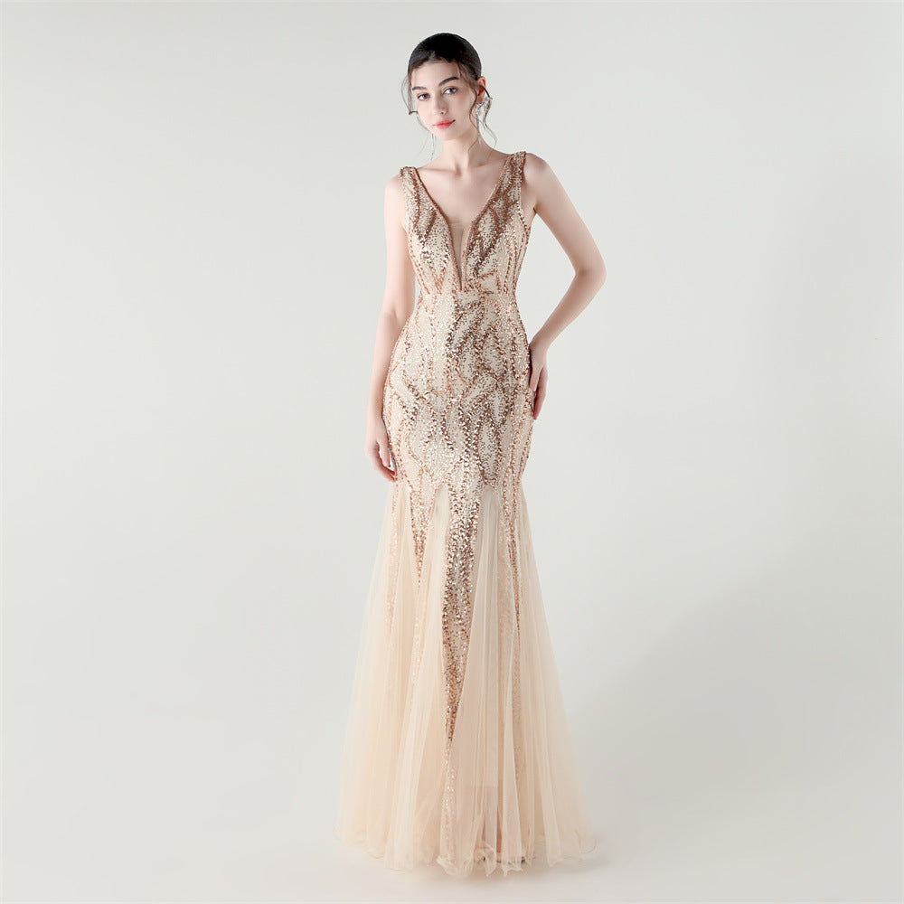 Golden Coastal Breeze Maxi Dress