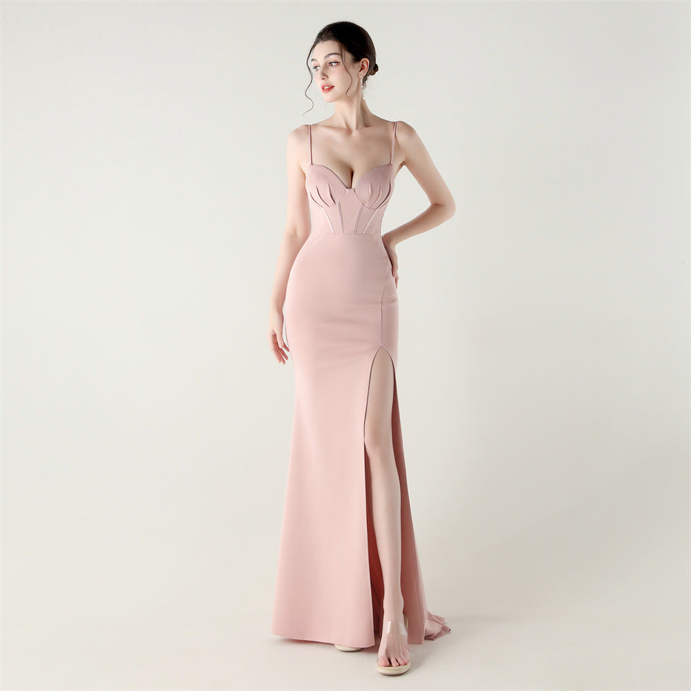 Blush Petal Fishbone Gown
