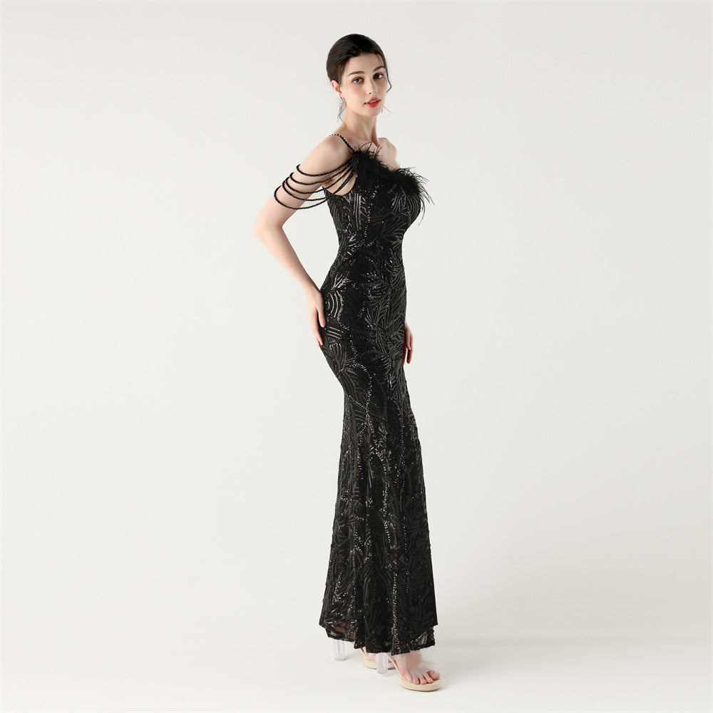 Black Whisper Maxi Dress