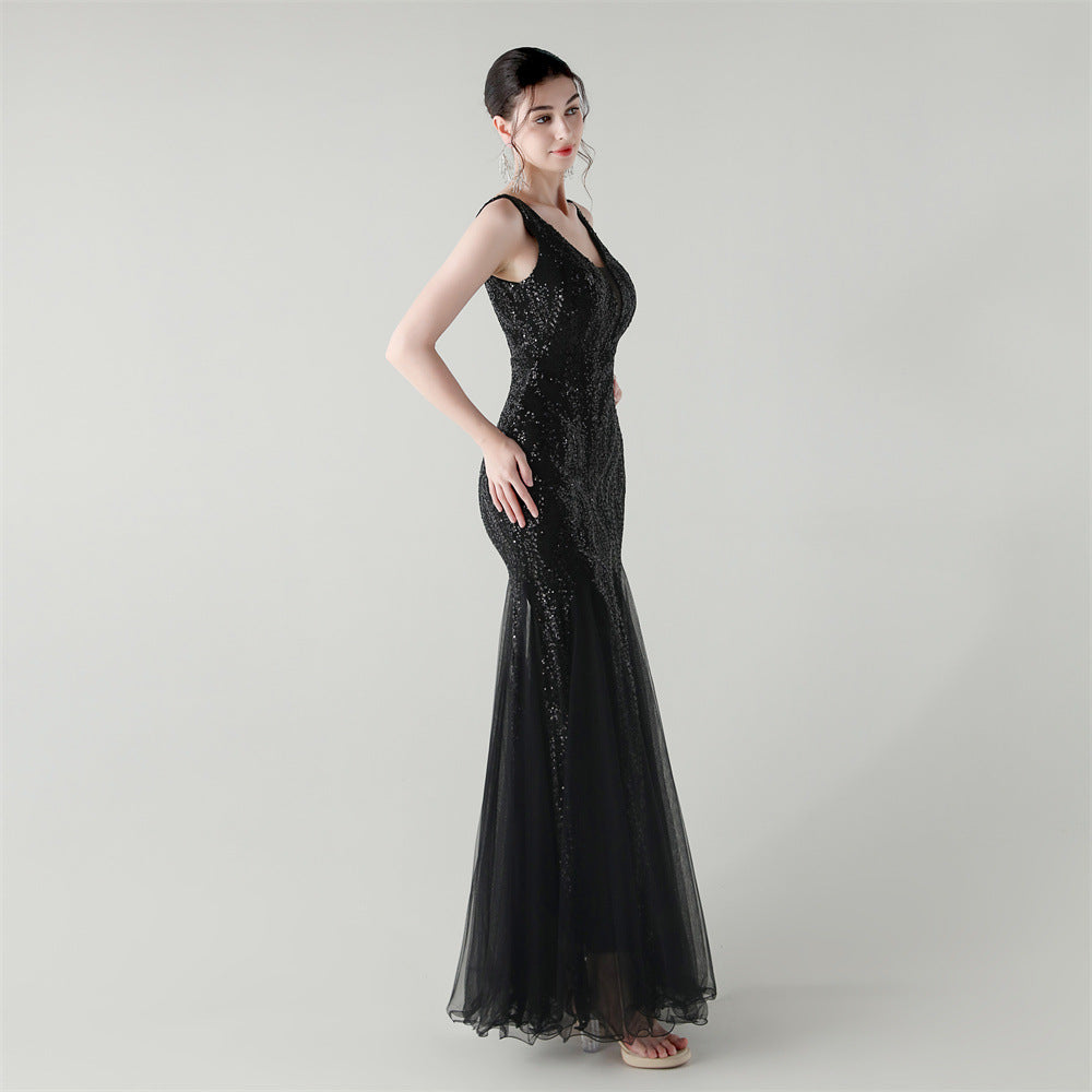 Elegant Sequined Mermaid Gown