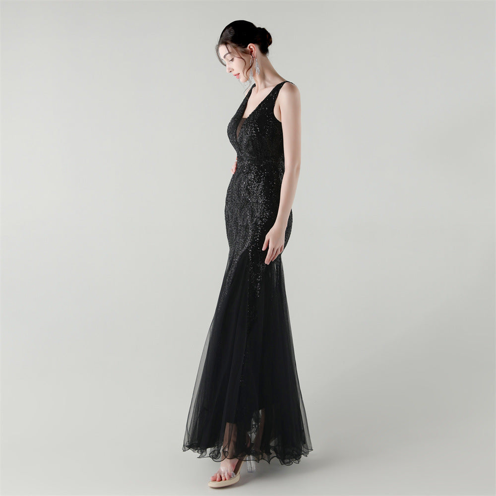 Elegant Sequined Mermaid Gown