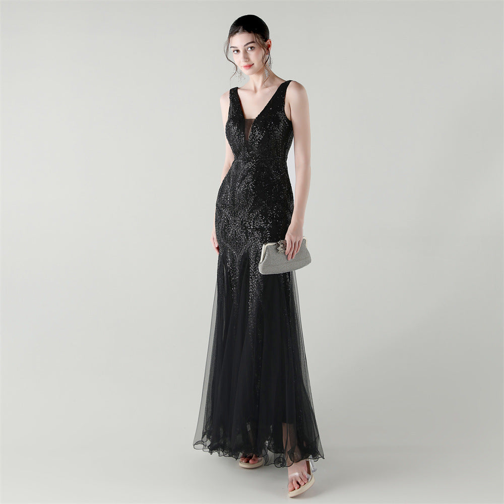 Elegant Sequined Mermaid Gown