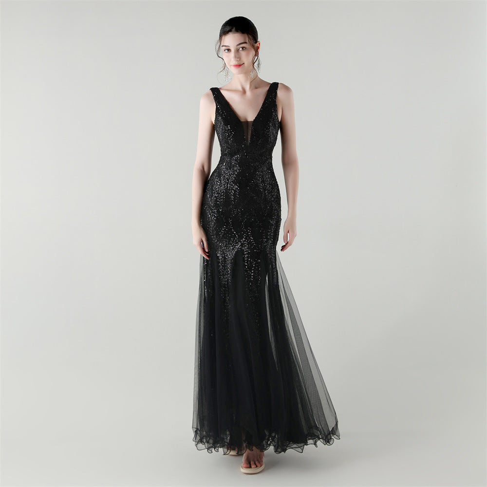 Elegant Sequined Mermaid Gown