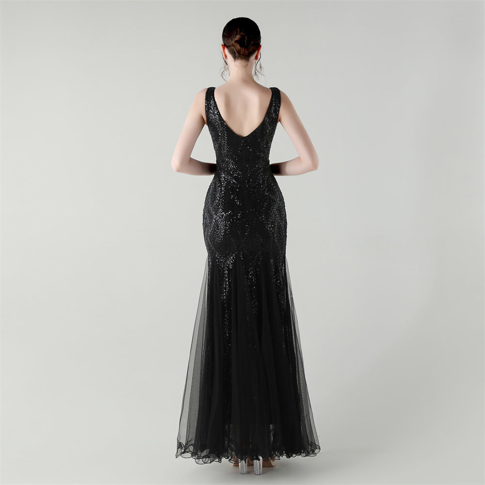 Elegant Sequined Mermaid Gown