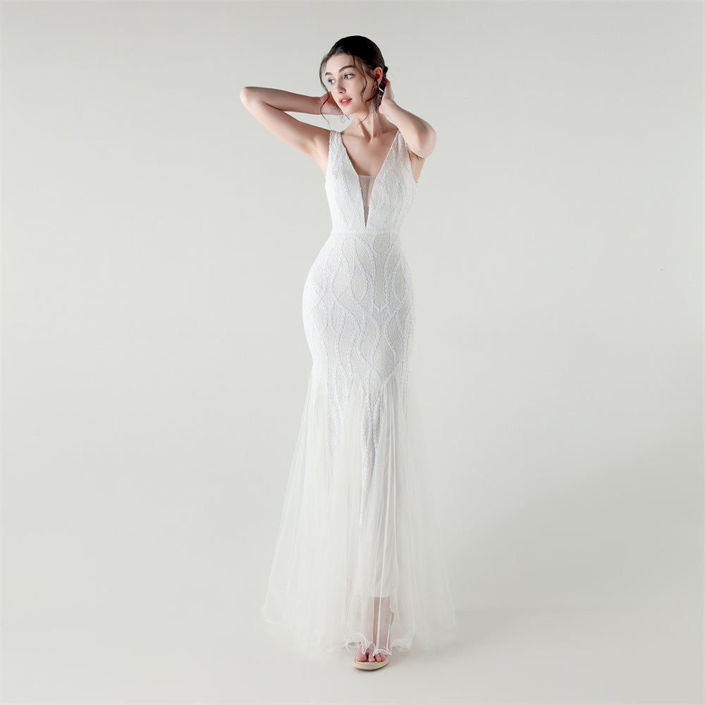 Elegant Sequined Mermaid Gown