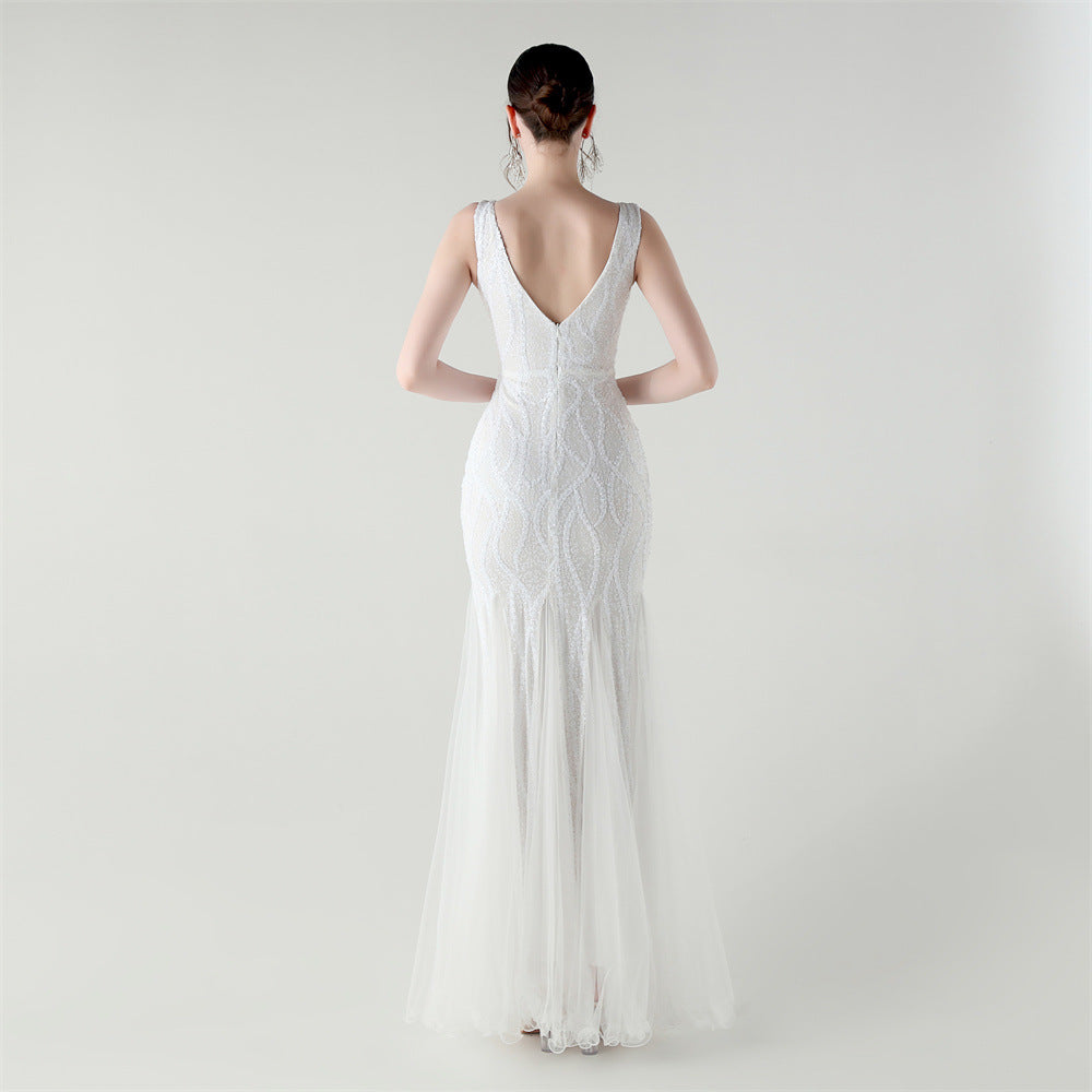 Elegant Sequined Mermaid Gown