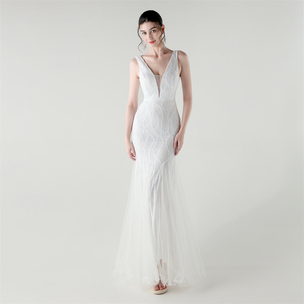 Elegant Sequined Mermaid Gown