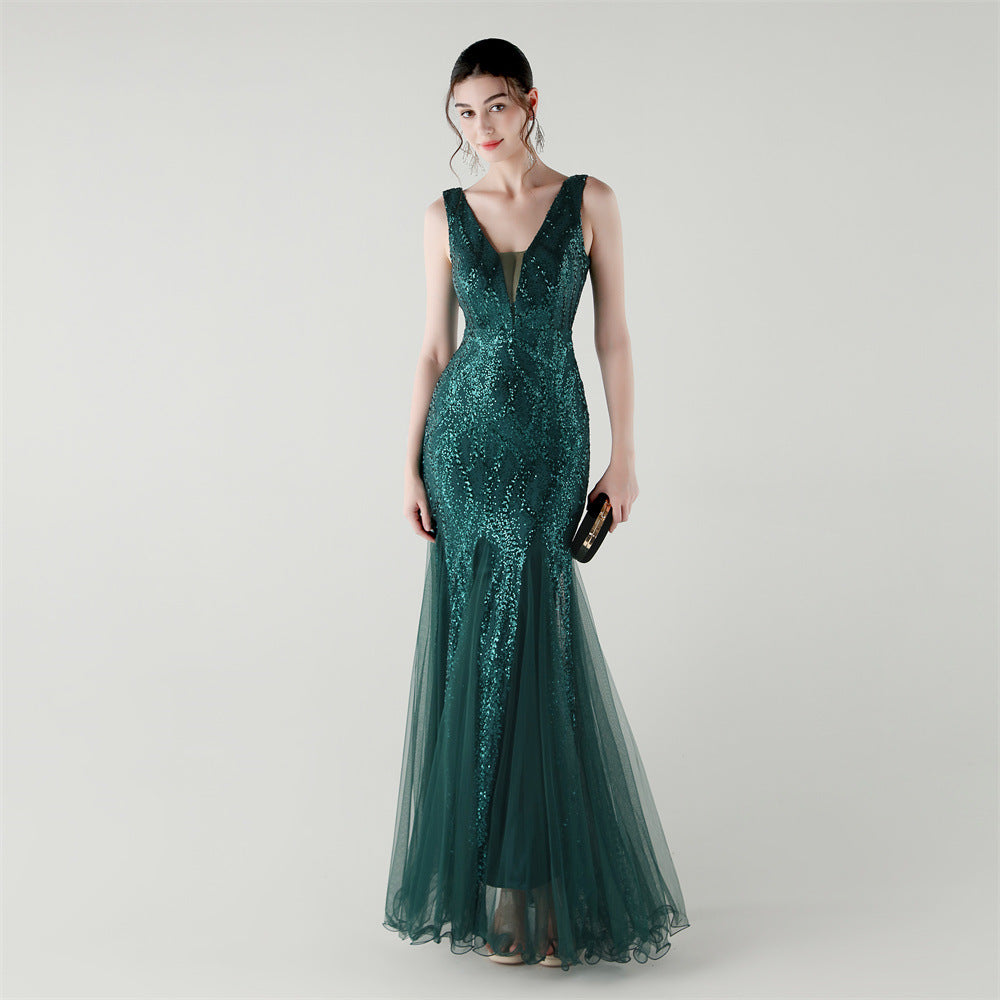Elegant Sequined Mermaid Gown