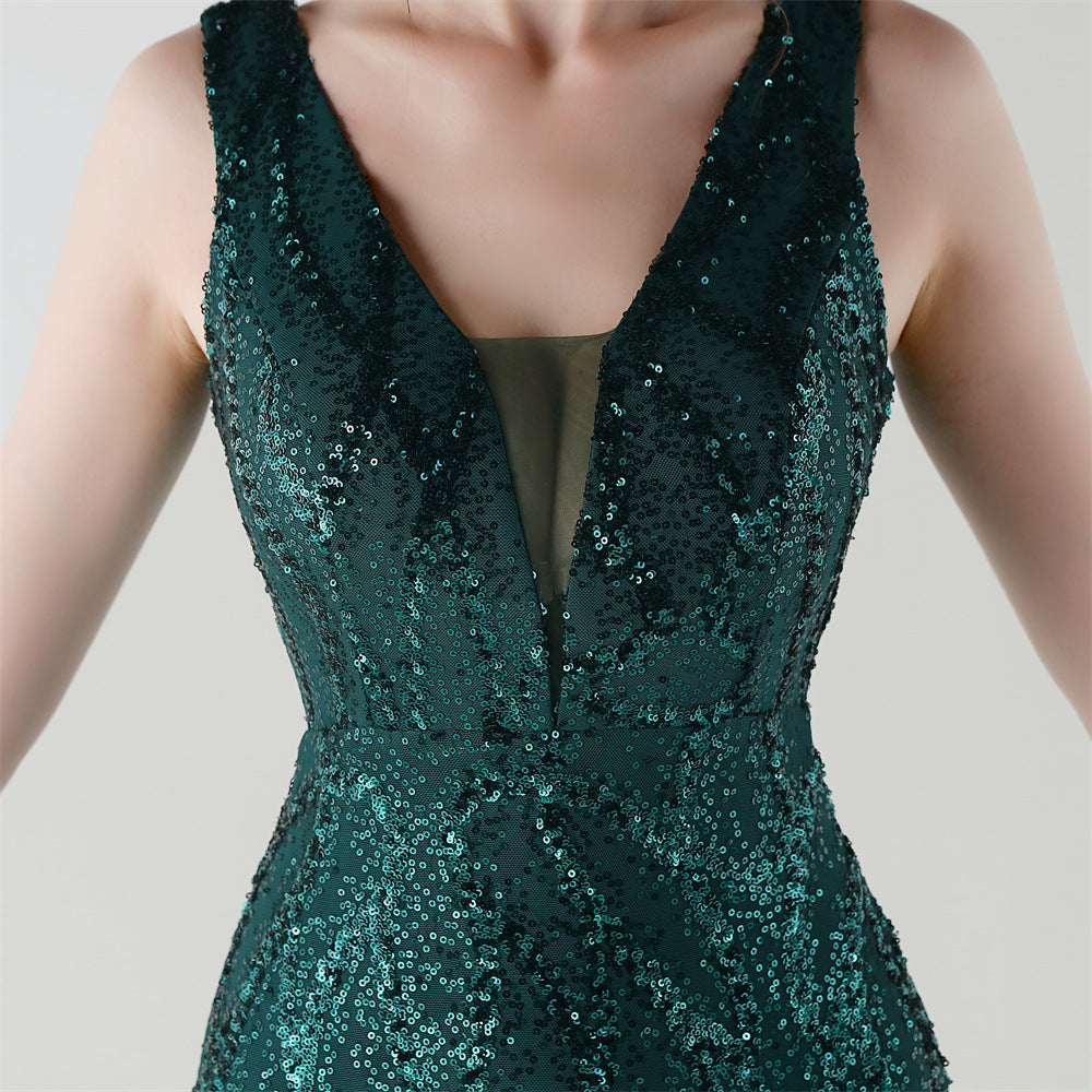 Elegant Sequined Mermaid Gown