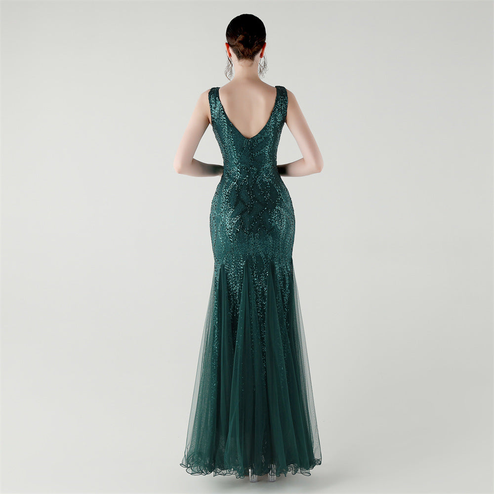 Elegant Sequined Mermaid Gown