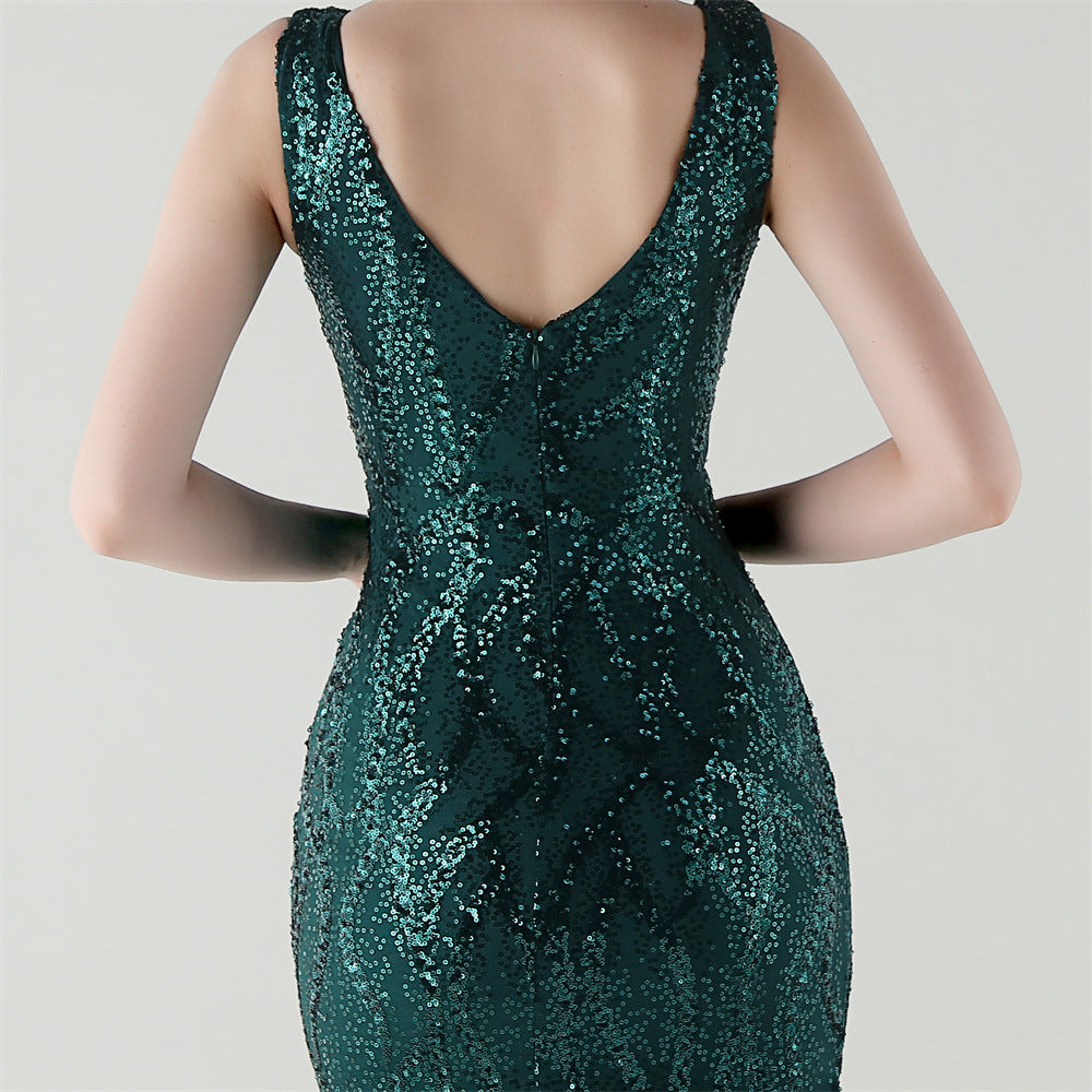 Elegant Sequined Mermaid Gown