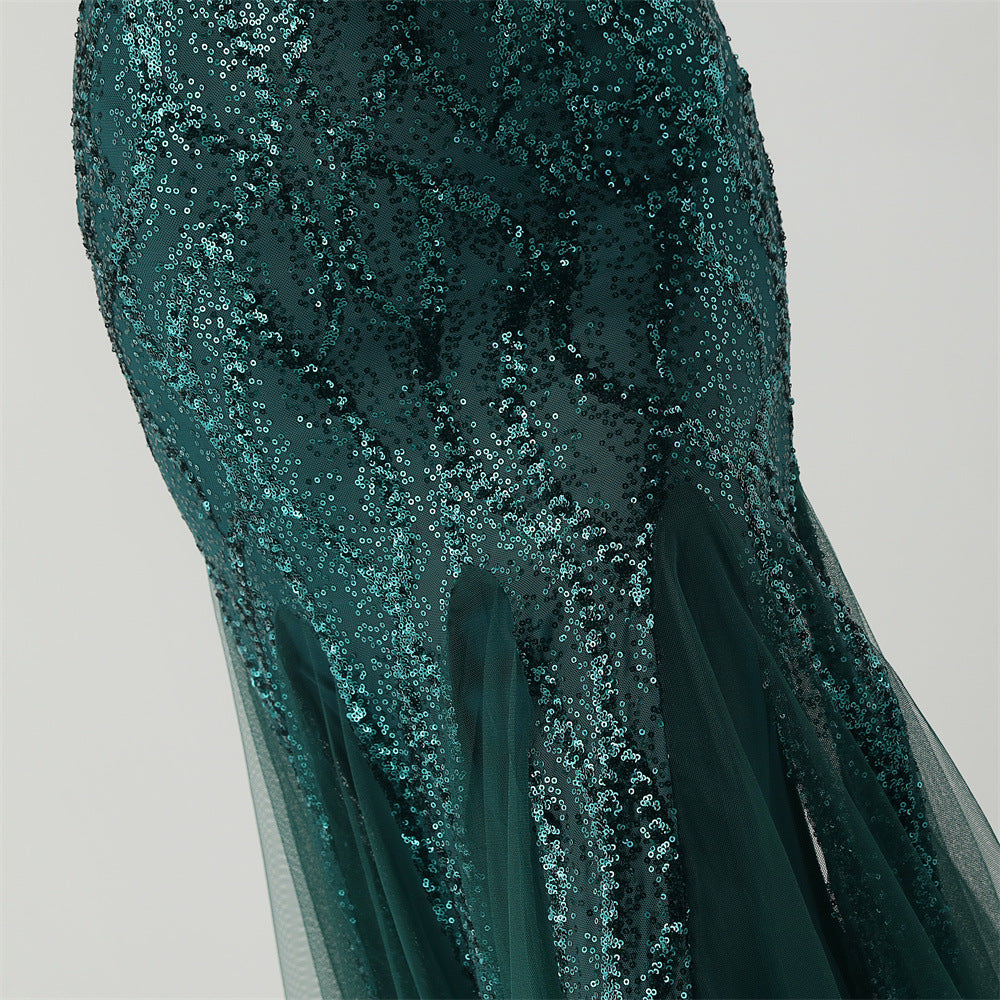 Elegant Sequined Mermaid Gown