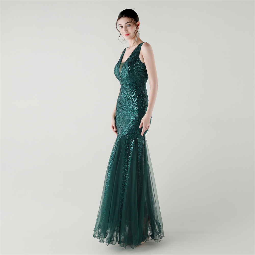 Elegant Sequined Mermaid Gown