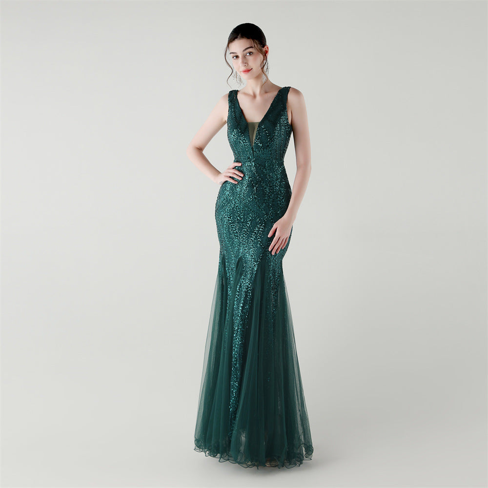Elegant Sequined Mermaid Gown