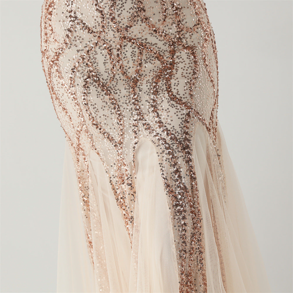Elegant Sequined Mermaid Gown