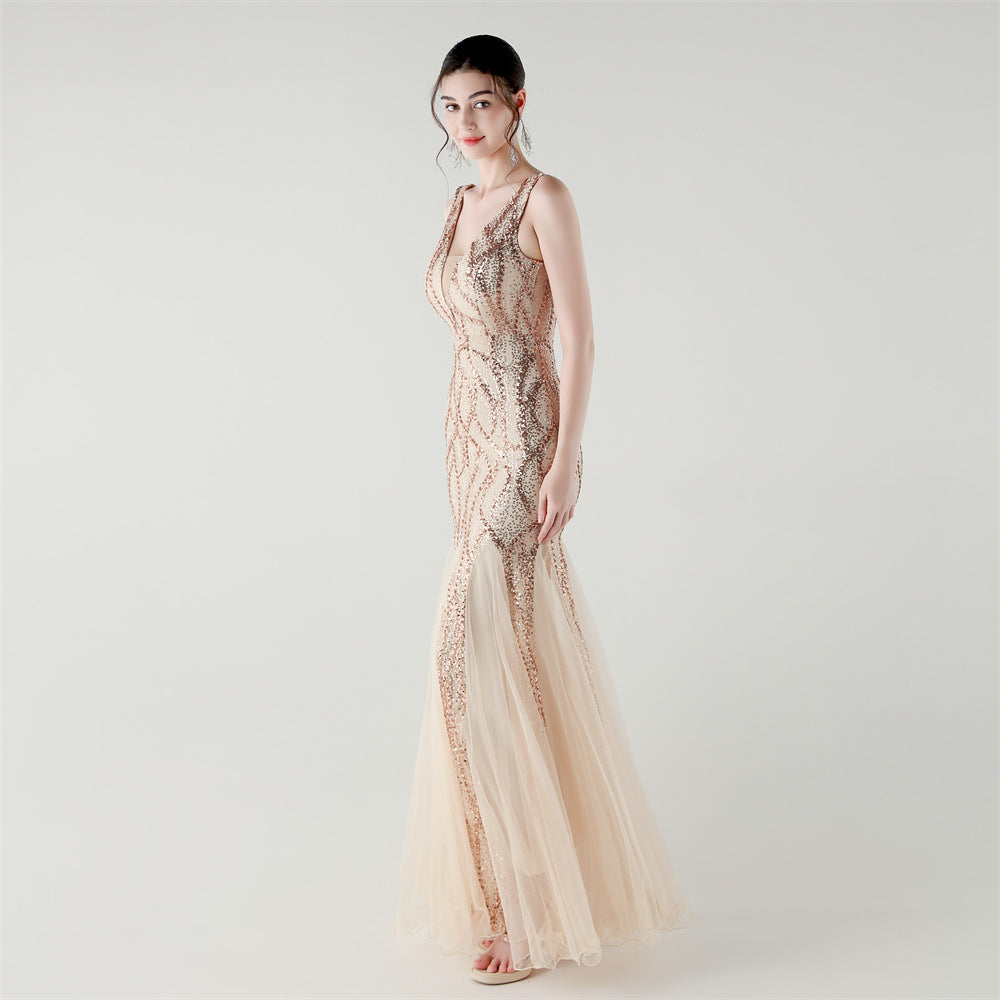 Elegant Sequined Mermaid Gown