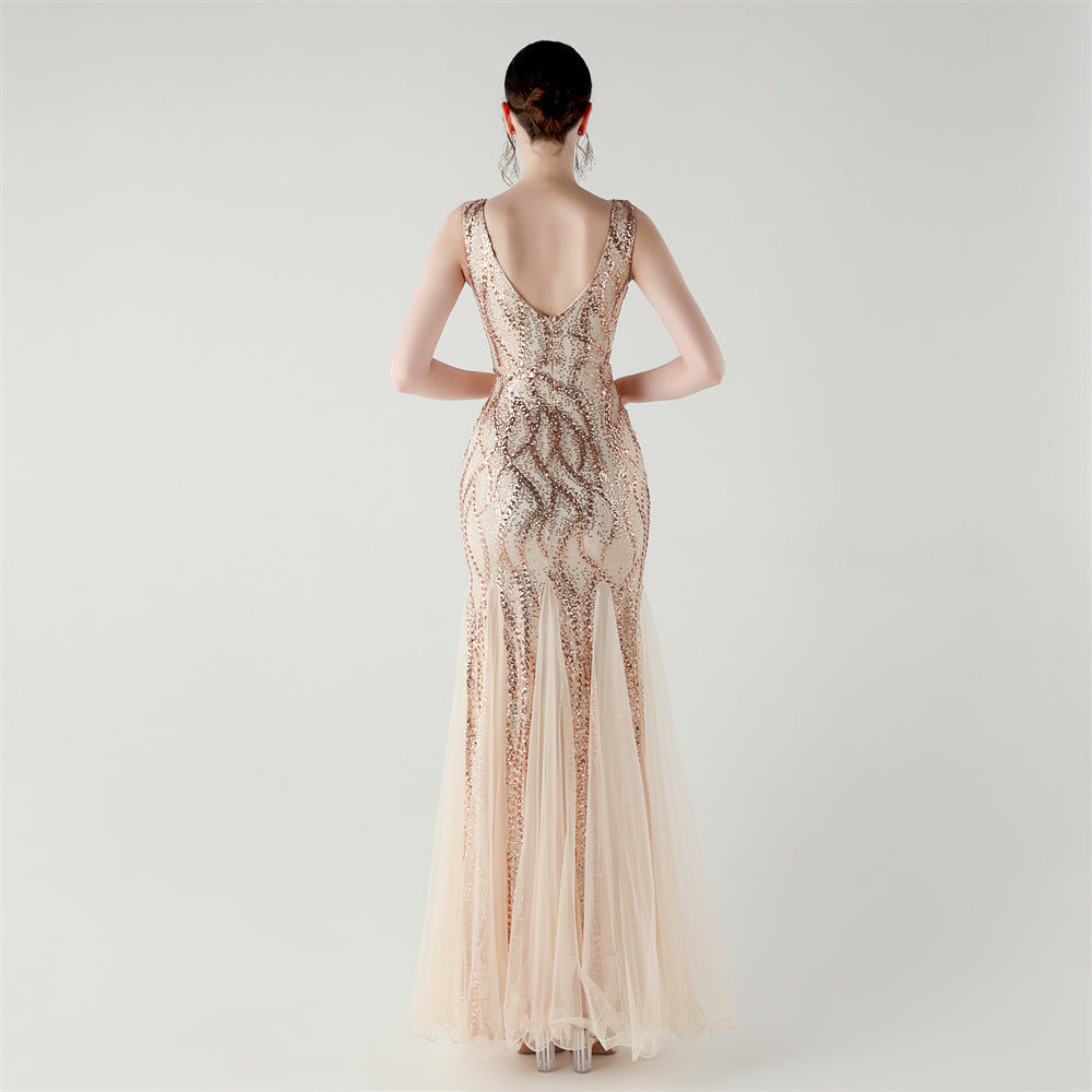Elegant Sequined Mermaid Gown