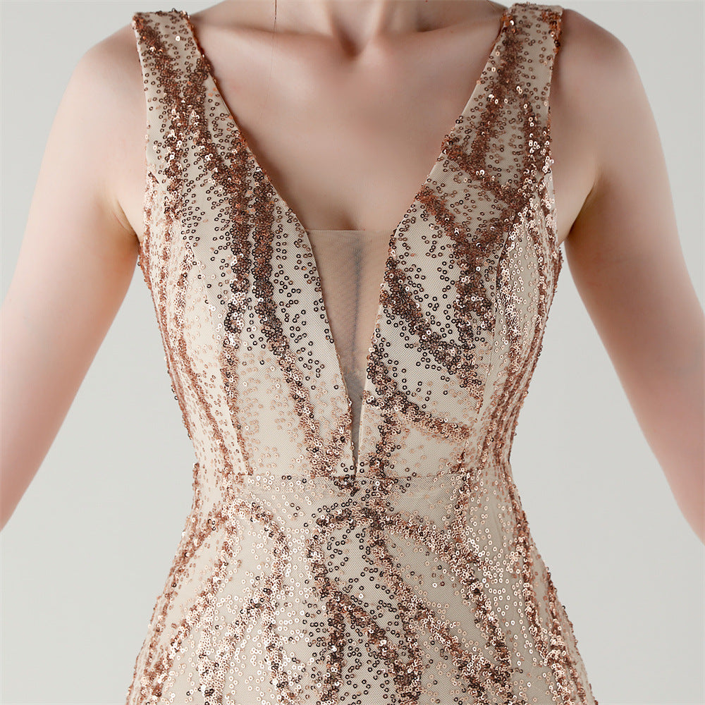 Elegant Sequined Mermaid Gown