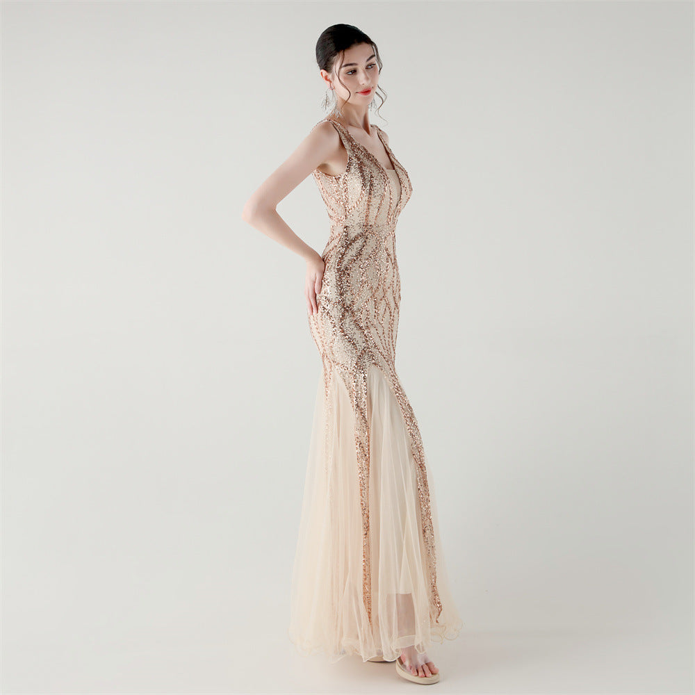 Elegant Sequined Mermaid Gown