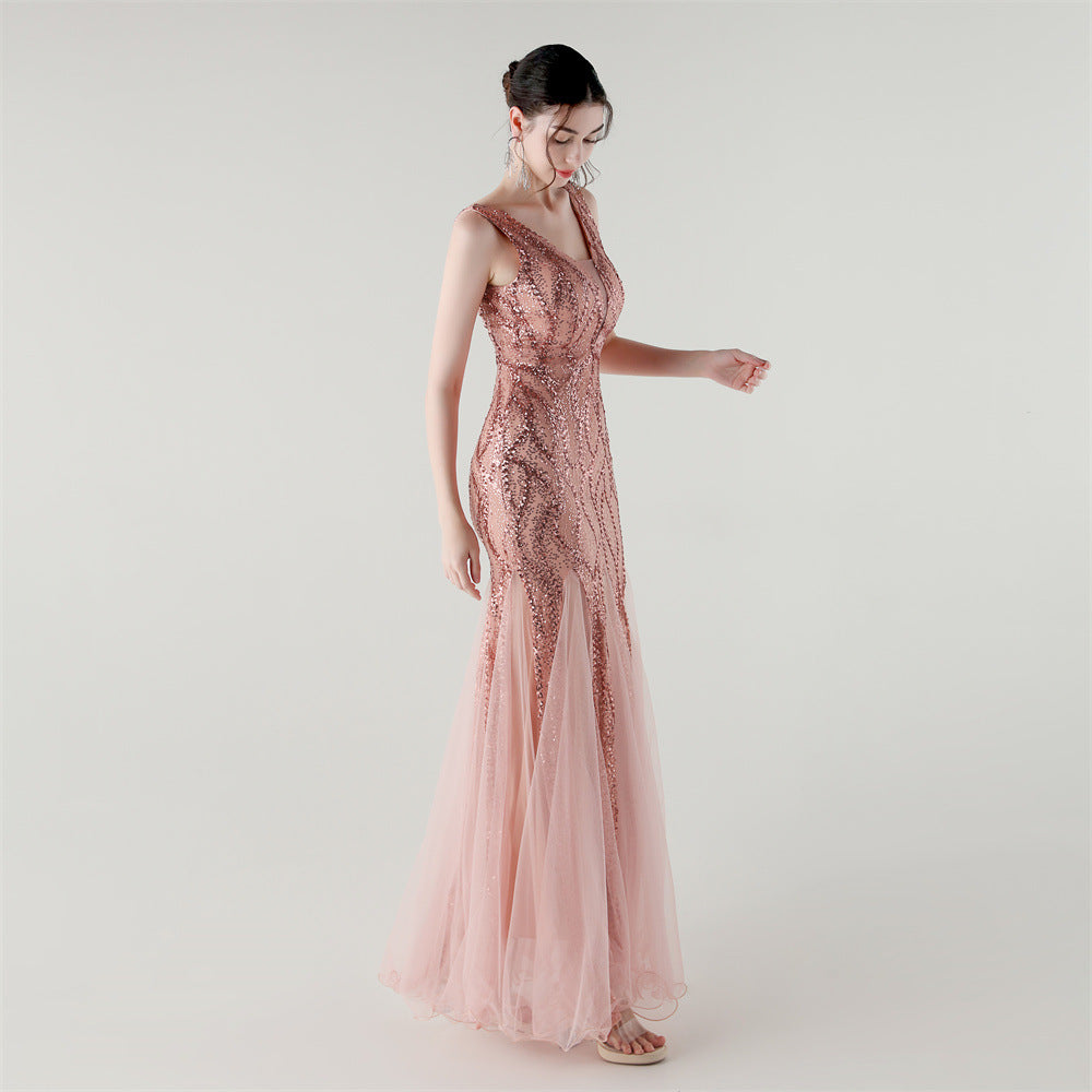 Elegant Sequined Mermaid Gown