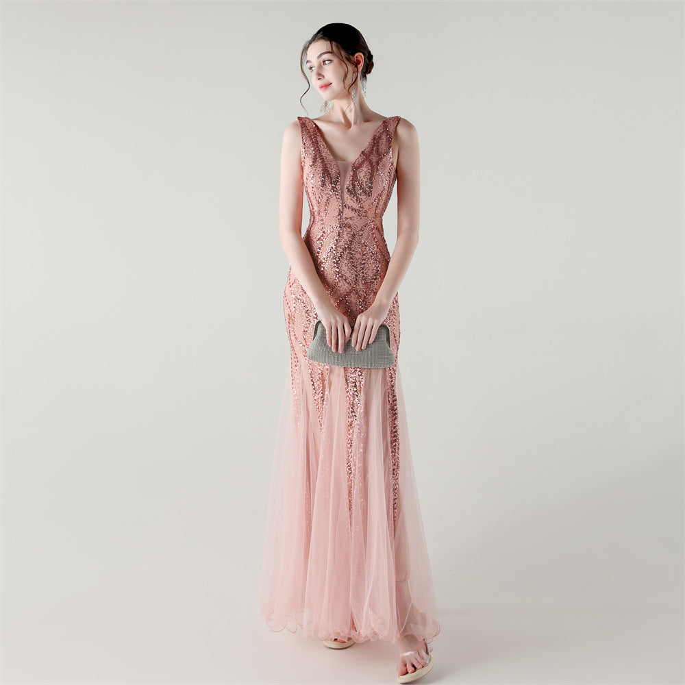 Elegant Sequined Mermaid Gown