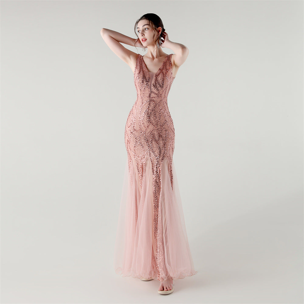 Elegant Sequined Mermaid Gown
