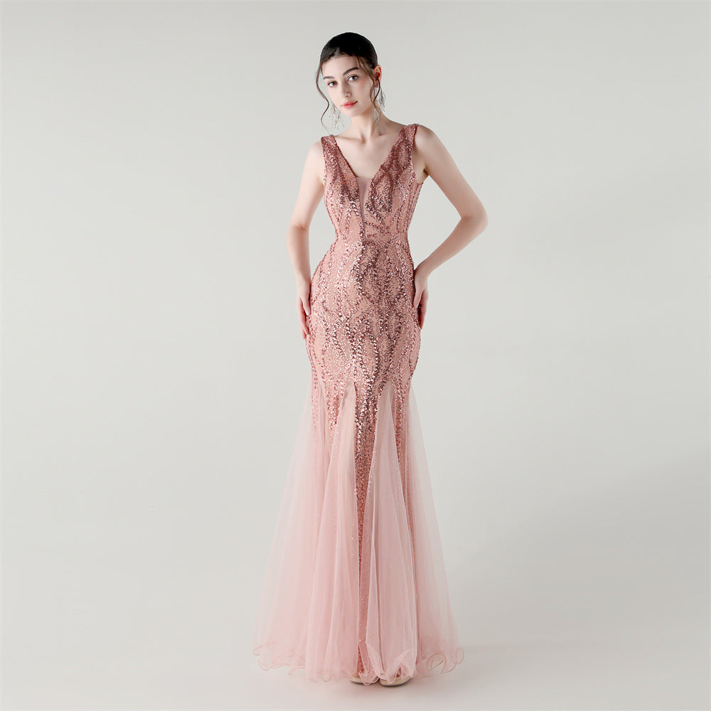Elegant Sequined Mermaid Gown