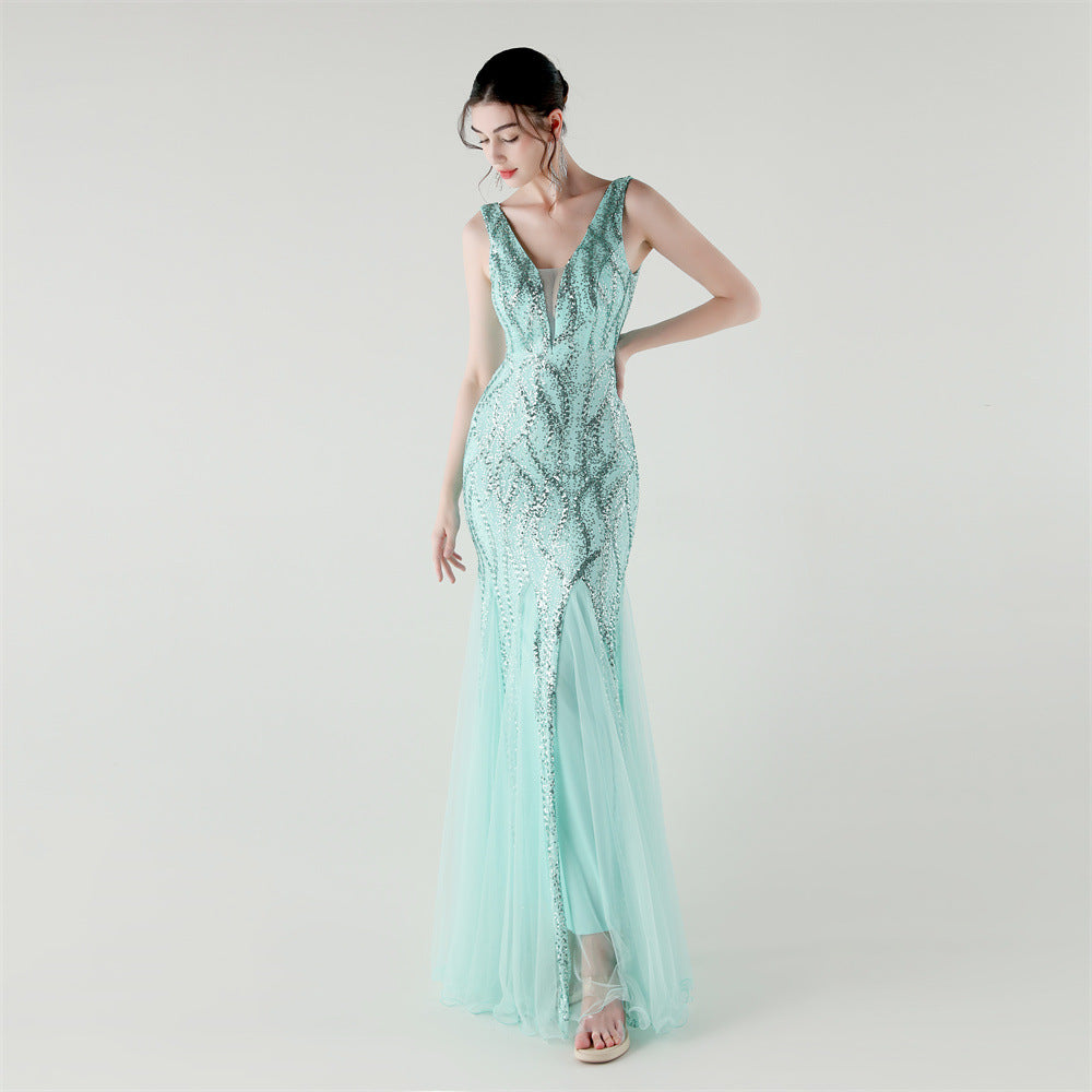Elegant Sequined Mermaid Gown