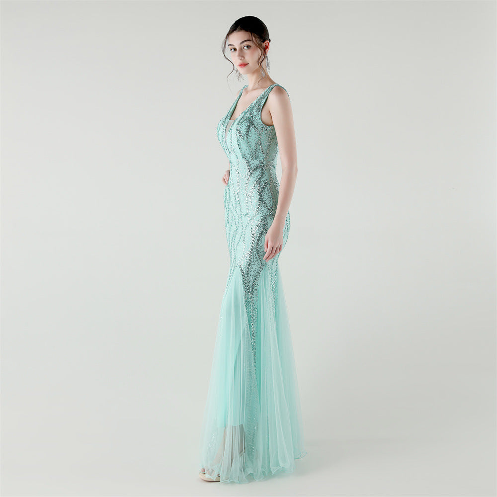 Elegant Sequined Mermaid Gown