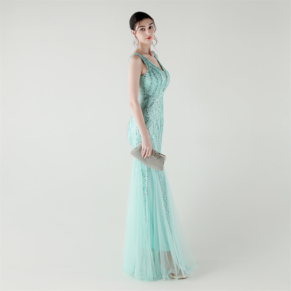 Elegant Sequined Mermaid Gown