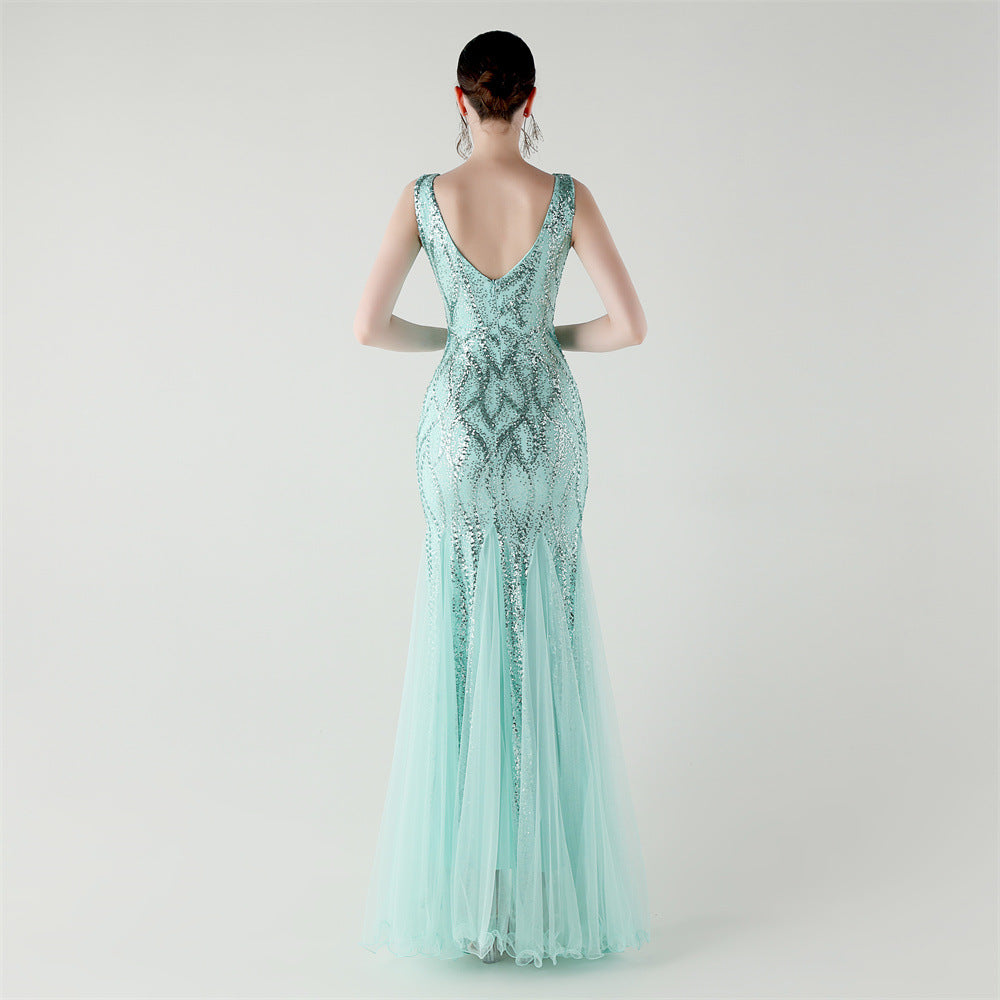 Elegant Sequined Mermaid Gown