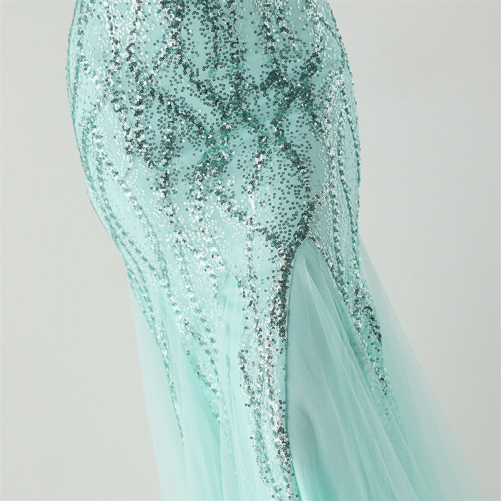 Elegant Sequined Mermaid Gown