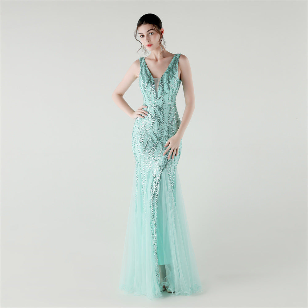 Elegant Sequined Mermaid Gown