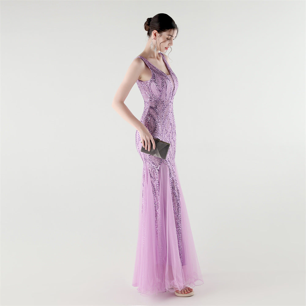 Elegant Sequined Mermaid Gown