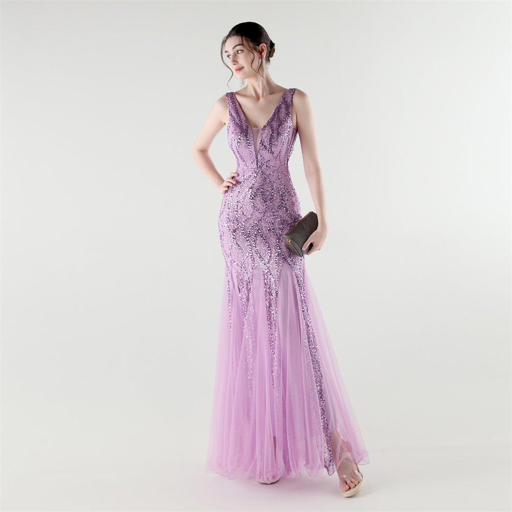 Elegant Sequined Mermaid Gown