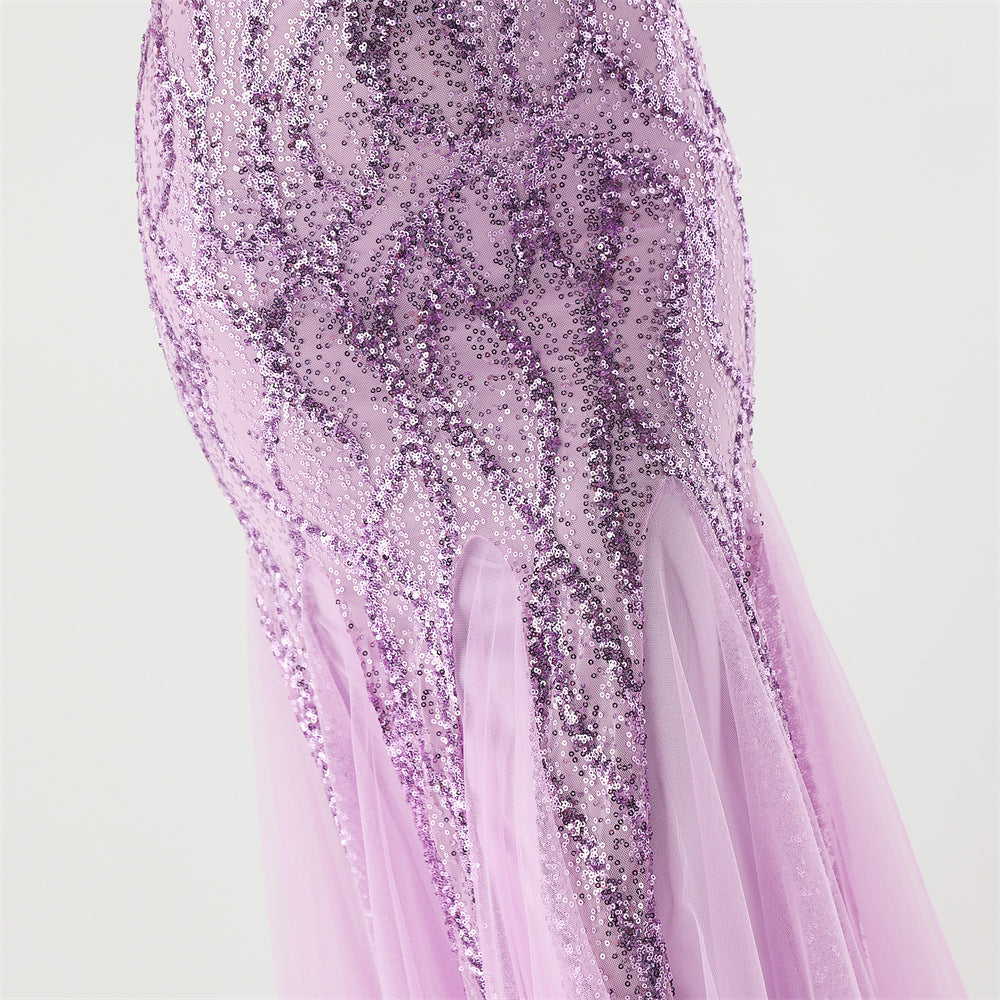 Elegant Sequined Mermaid Gown