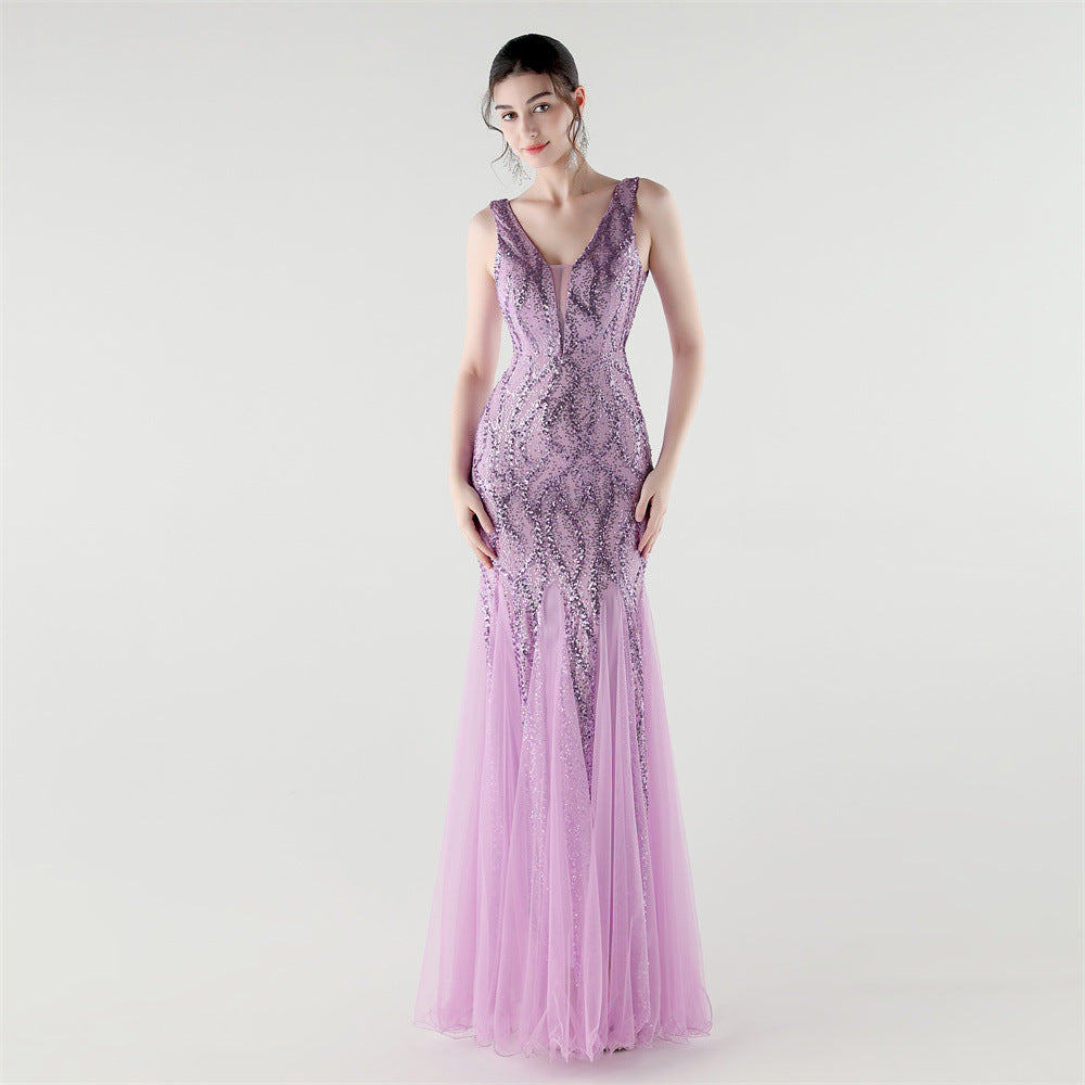 Elegant Sequined Mermaid Gown