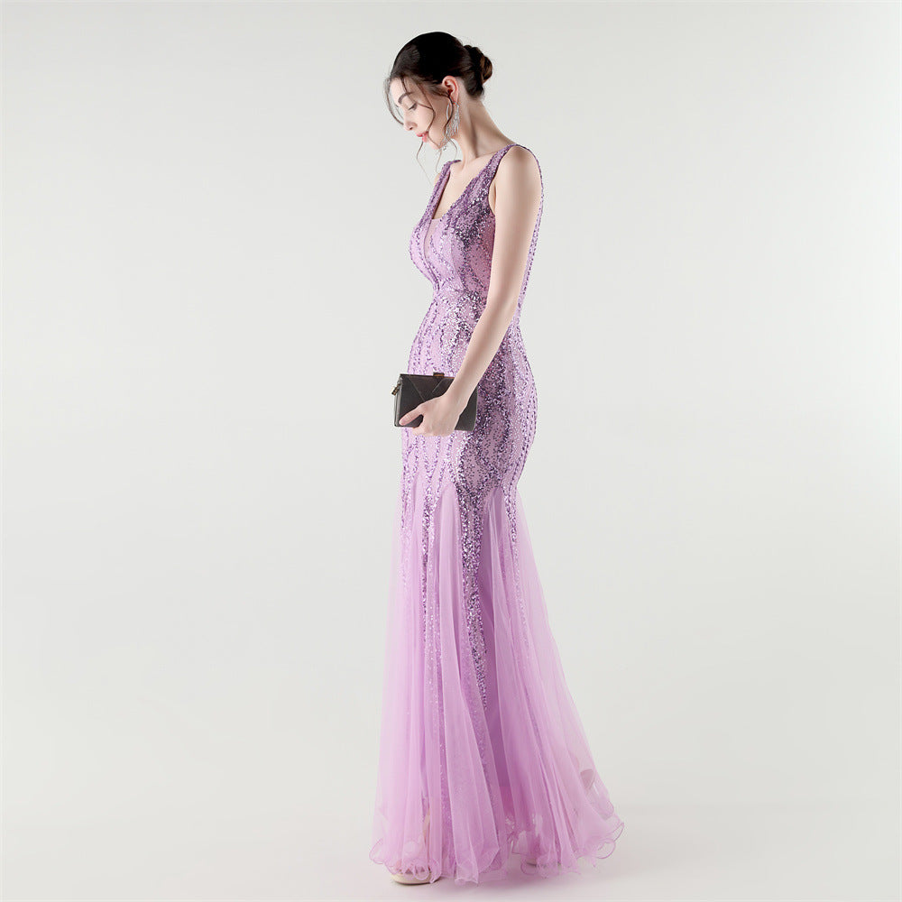 Elegant Sequined Mermaid Gown