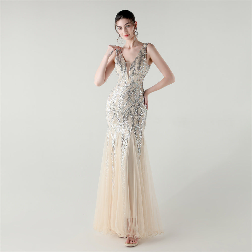 Elegant Sequined Mermaid Gown