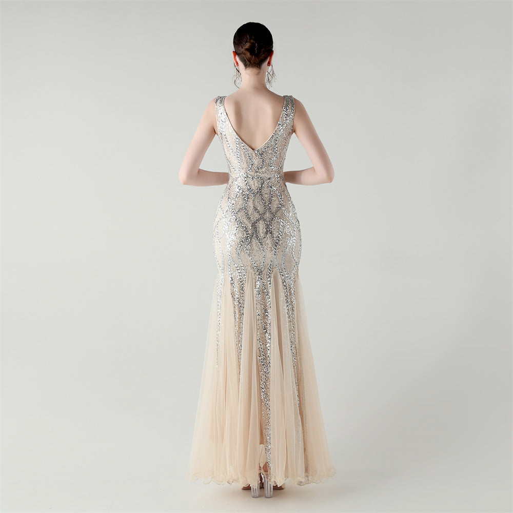 Elegant Sequined Mermaid Gown