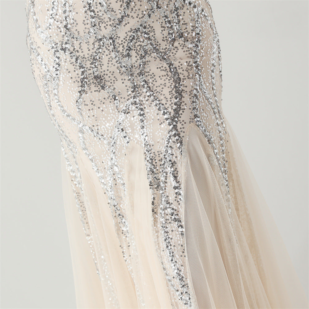 Elegant Sequined Mermaid Gown