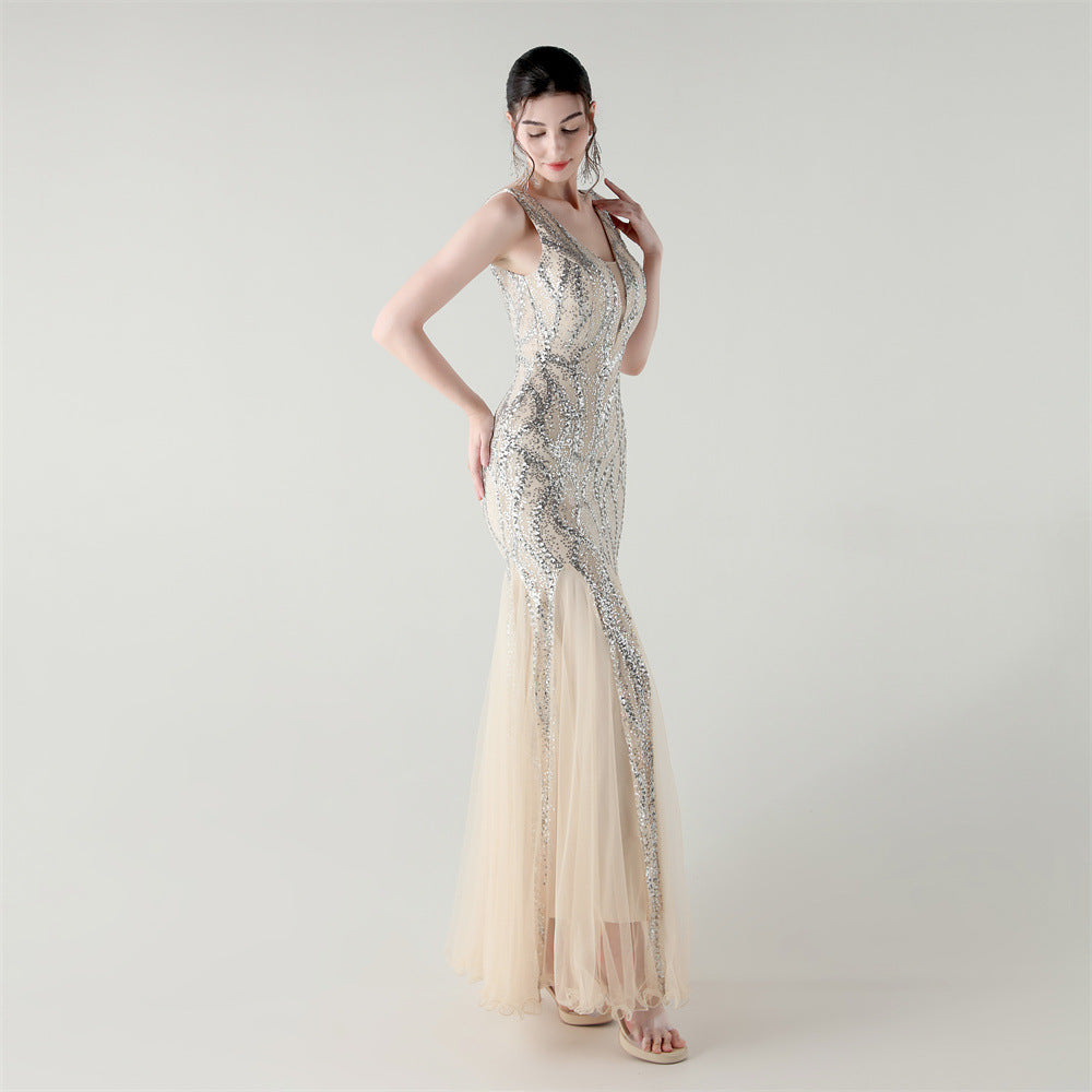 Elegant Sequined Mermaid Gown