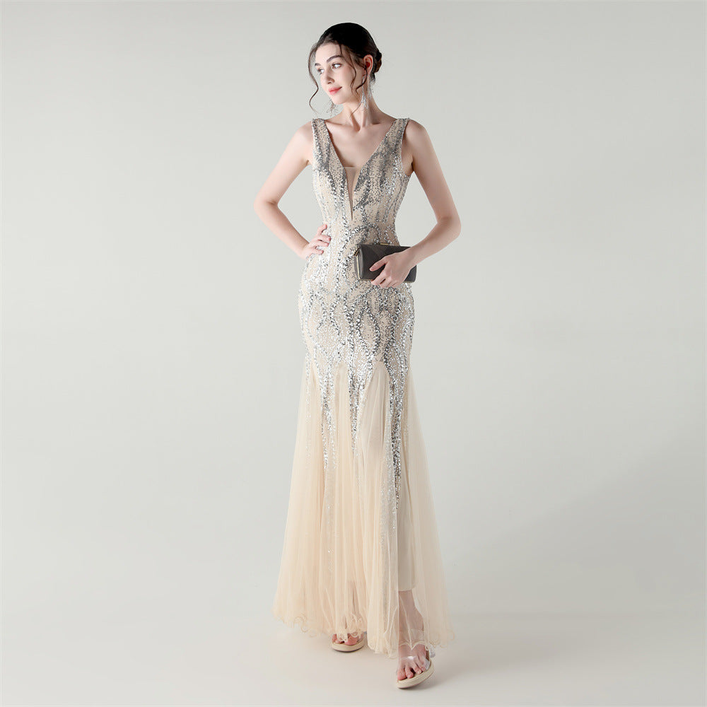 Elegant Sequined Mermaid Gown