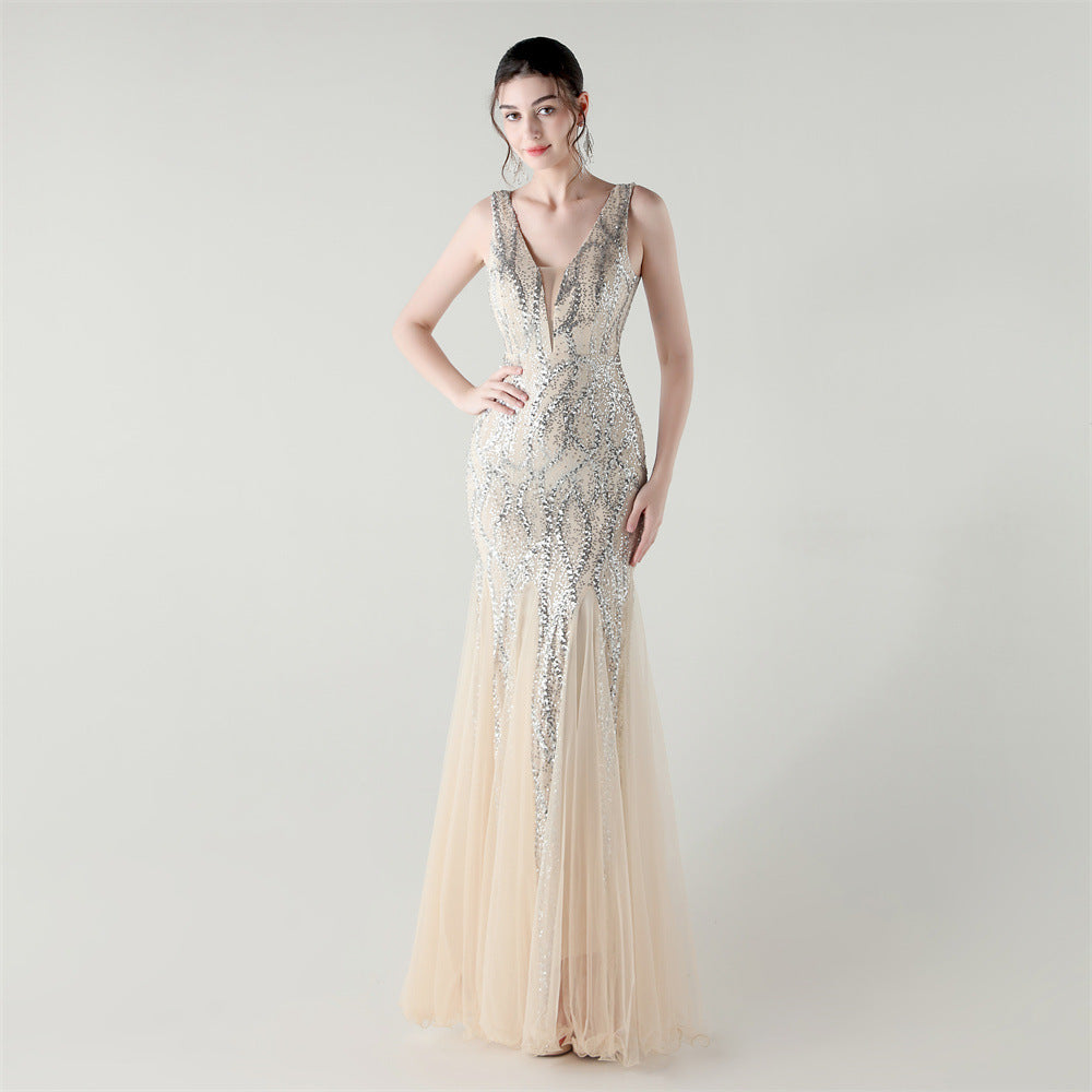 Elegant Sequined Mermaid Gown