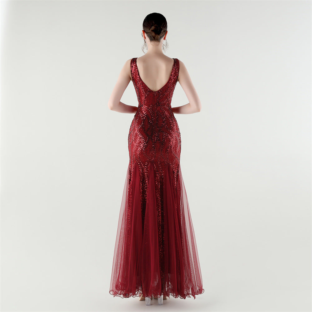 Elegant Sequined Mermaid Gown