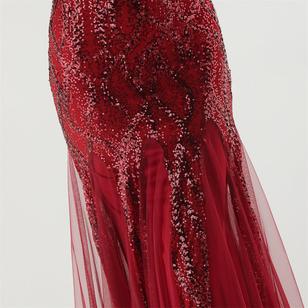 Elegant Sequined Mermaid Gown