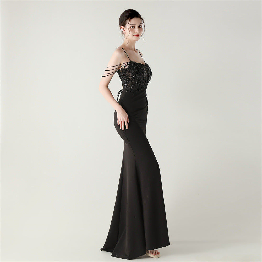 Embroidered Boned Silhouette Gown