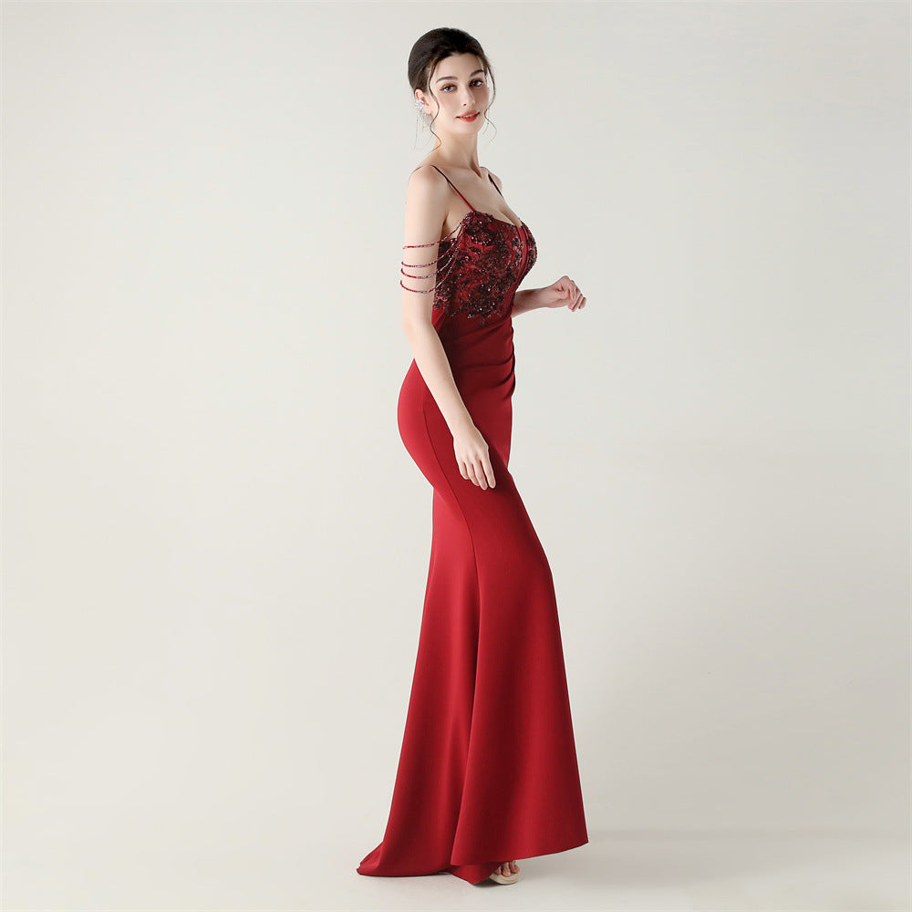Embroidered Boned Silhouette Gown