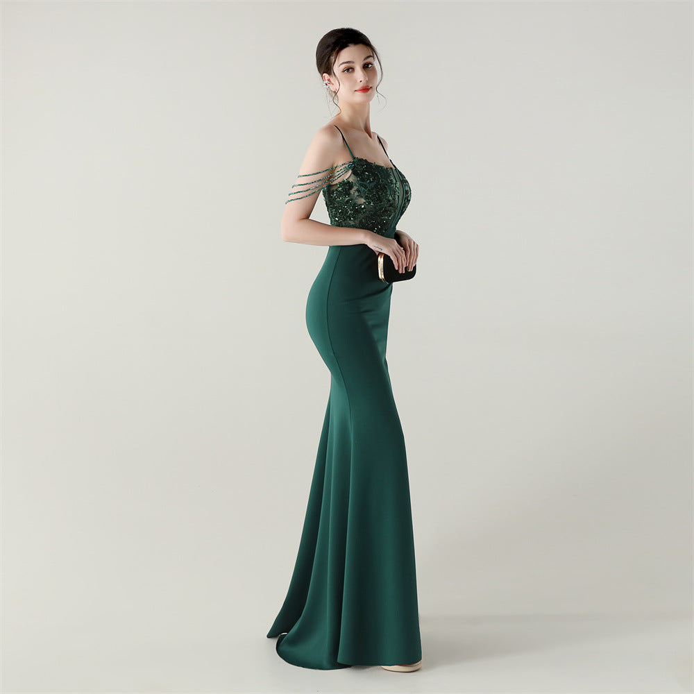 Embroidered Boned Silhouette Gown
