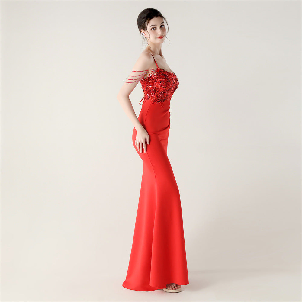 Embroidered Boned Silhouette Gown